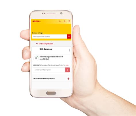 dhl sendung elektronisch angekündigt.